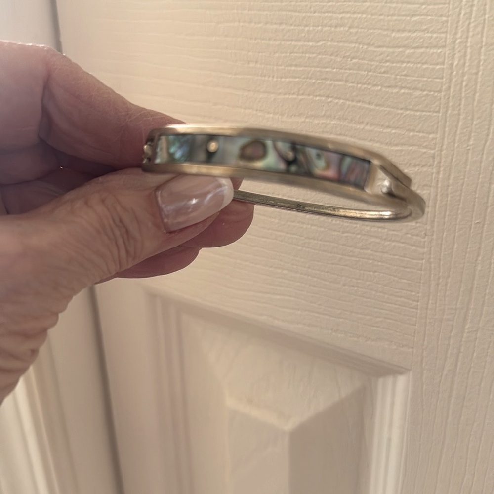 Vintage Sterling Silver 925 Abalone Bracelet